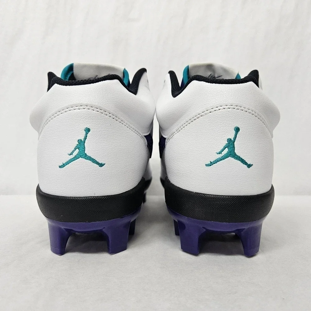 Jordan Stadium 90 Low MCS Baseball Cleats HQ0211-105 White Purple‎ Men Size 13